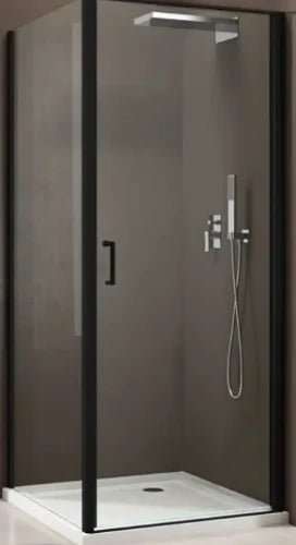 Aquaconcept Factor 410 panneau de douche latéral 870-890 mm - noir mat - transparent - traitement du verre: AquaClean