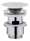 Conima 8160 crepine click-clack 5/4 x 6/4 mm - Corian blanc - avec trop-plein