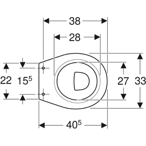 Geberit Bambini cuvette à poser enfant - avec bride - 330 x 405 mm - avec trous pour abattant - blanc