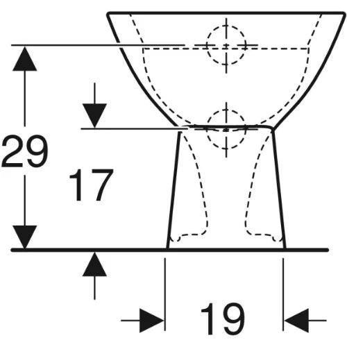 Geberit Bambini cuvette à poser enfant - avec bride - 330 x 405 mm - avec trous pour abattant - blanc