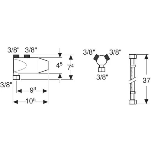 Geberit Bambini Mini thermostat pour robinet de lavabo