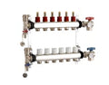 RIIFO UFH collecteur inox avec vannes & débitmètres 1-5l/min - purgeurs automatiques en robinet de vidage 4/4 - 13 x EK3/4