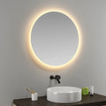 Procasa Universal panneau miroir rond 800 x 800 mm - avec éclairage led - anti-buée - capteur - dimmable