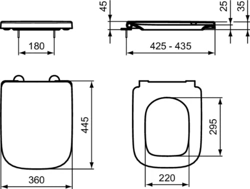 Ideal Standard i.life B abattant et couvercle wrap-over, softclose