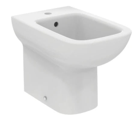 Ideal Standard i.life A bidet sur pied rectangulaire back to wall avec trou percé et avec trop-plein (en emballage prêt à porter)