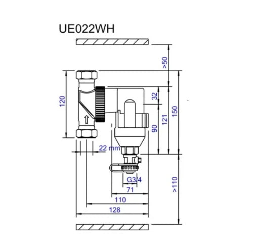 Spirotech Spirotrap seperateur boue MBC1 orientable avec aimant extérieur 22mm knel