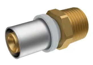 RIIFO Multi raccord à sertir en laiton manchon mâle filetage cylindrique MF 20 x G3/4 M