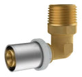 RIIFO Multi coude à sertir en laiton filetage cylindrique 90° MF 16 x G1/2 M
