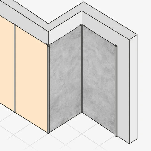 Huppe Wb EasyStyle Revêtement mural 2550 x 1000 mm - Béton