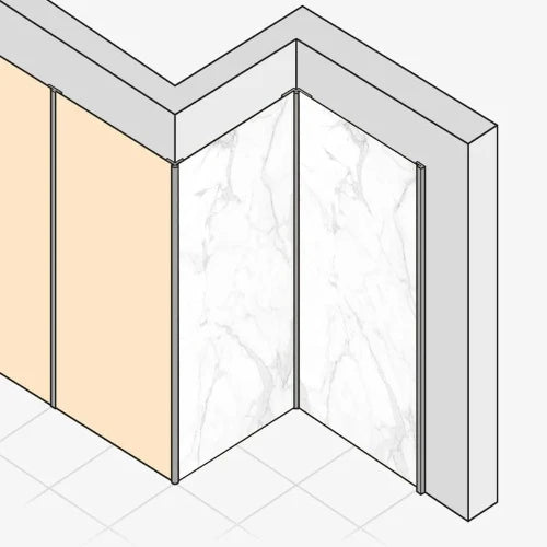 Huppe Wb EasyStyle Revêtement mural 2550 x 1500 mm - Fine Marble