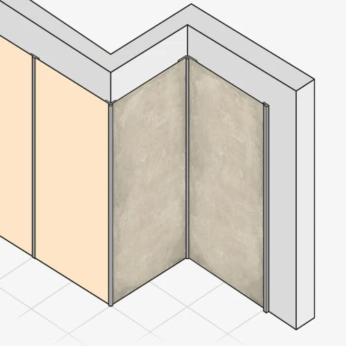 Huppe Wb EasyStyle Revêtement mural 2550 x 1500 mm - Italian Stone beige sable