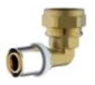 RIIFO Multi coude à sertir en laiton manchon de transition à cuivre à compression FM 26 x 22Cu