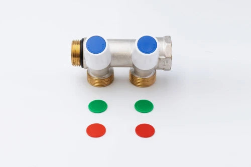 ProOne WP collecteur avec vannes de réglage avec indicateurs (Rouge/Blue/Vert) - 4/4 - 2 x EK3/4M