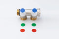 ProOne WP collecteur avec vannes de réglage avec indicateurs (Rouge/Blue/Vert) - 4/4 - 2 x EK3/4M
