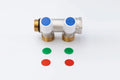 ProOne WP collecteur avec vannes de réglage avec indicateurs (Rouge/Blue/Vert) - 3/4 - 2 x EK3/4M