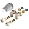 Comap Sensity set radiateur équerre 100% - tête thermostatique - raccords à compression M22 x 16/2 alu