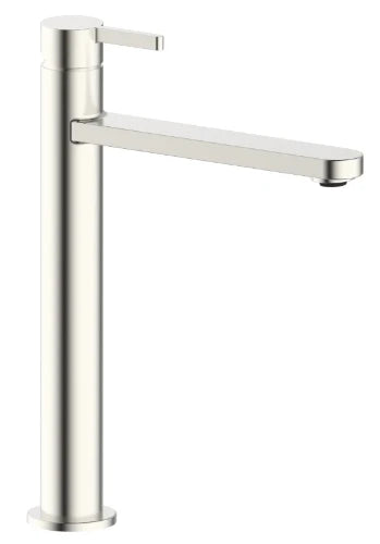 Procasa Vivo mitigeur de lavabo sans vidage - bec droit - démarrage à froid - nickel brossé PVD - brossé mat