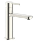 Procasa Vivo mitigeur lavabo avec démarrage à froid - bec droit - sans vidage - nickel brossé PVD - brossé mat
