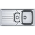 Franke Flash évier à encastrer 1000 x 500 mm - 1 1/2 cuves - inox - avec égouttoir - réversible - siphon inclus
