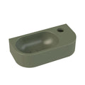 Procasa Jules 2.0 lave-mains arondi 400 x 200 x 100 mm - vert mat - trou de robinet droite - sans trop-plein