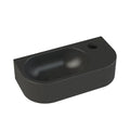 Procasa Jules 2.0 lave-mains arondi 400 x 200 x 100 mm - noir mat - trou de robinet droite - sans trop-plein
