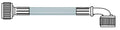 Fixaflex Washflex PVC flexible pour machine à laver avec coude FF 3/4 x 3/4 - 1500 mm - gris