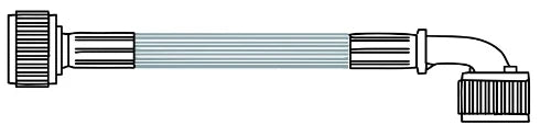 Fixaflex Washflex PVC flexible pour machine à laver avec coude FF 3/4 x 3/4 - 1500 mm - gris
