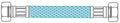 Fixaflex Superflex 25 inox flexible FF 1/2 x 1/2 F - 600 mm - avec joint intégré- Max 90° C