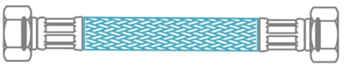 Fixaflex Superflex 25 inox flexible FF 1/2 x 1/2 F - 600 mm - avec joint intégré- Max 90° C