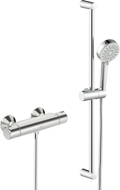Hansa HansaBasic thermostat de douche avec set de douche 3-jets avec barre 700 mm et flexible 1500 mm - chromé