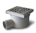 Nicoll PVC lijm drain orientable 150 x 150 x 72 mm - gris - sorti horizontal 50 mm