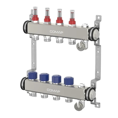 Comap UFH inox collecteur chauffage par le sol 4/4 - 8 x EK3/4