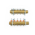 Begetube UFH laiton collecteur set chauffage par le sol avec débitmètres et vannes 5/4 - 7 x M24 - colliers 200 mm - avec robinets de vidage