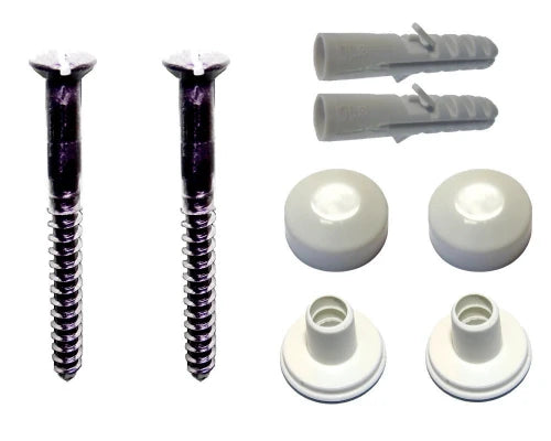 DBJ set de fixation pour toilet M6 x 70 - blanc - pris par set