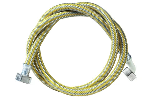 Fixaflex Washflex PVC flexible pour machine à laver avec coude FF 3/4 x 3/4 - 4000 mm - gris