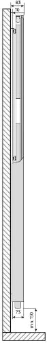 Radson Yali GV E radiateur electrique blanc singalisation ral 9016 / 750 - 2100 / 2000W / 230V thermostat électronique - affichage digitale