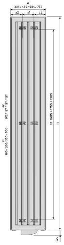 Radson Yali GV E radiateur electrique blanc singalisation ral 9016 / 600 - 1950 / 1500W / 230V thermostat électronique - affichage digitale