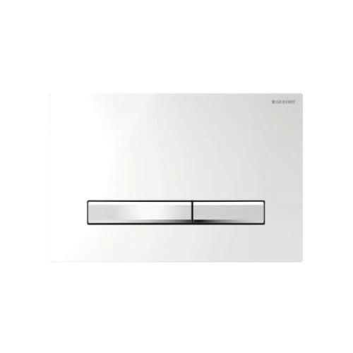Geberit Sigma 50 plaque de commande - blanc alpine - avec 2 touches - synthétique