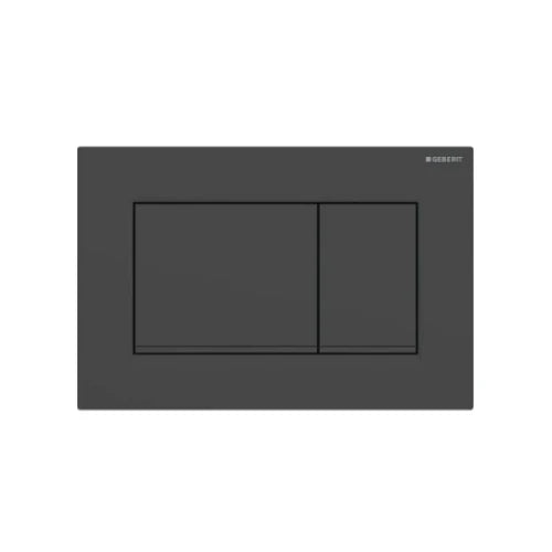 Geberit Sigma 20 (ex Sigma 30) plaque de commande - bouton noir mat et bord en noir brillant