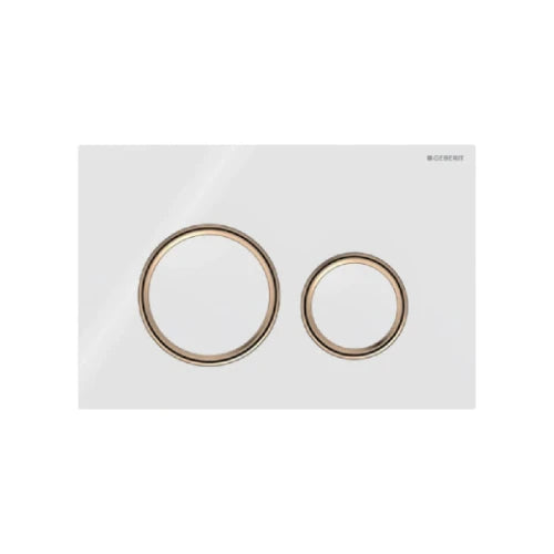 Geberit Sigma 21 plaque de commande blanc rouge or