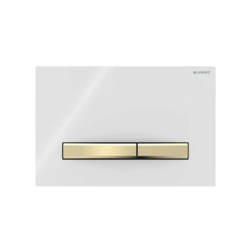 Geberit Sigma 50 plaque de commande blanc laiton 2 touches
