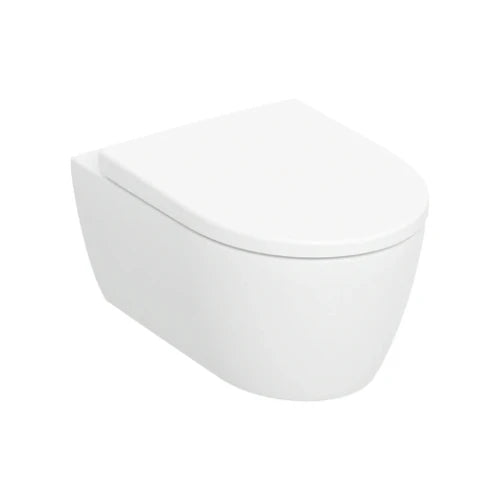 Geberit iCon cuvette suspendue PACK Rimfree (cuvette suspendue + abattant avec Softclose) sans bride - blanc - LxP530 mm