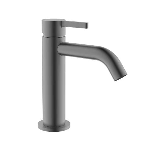 Procasa Vivo mitigeur lavabo avec démarrage à froid - Gun Metal PVD - acier mat PVD