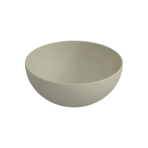 Procasa Obi lavabo à poser rond 400 x 400 x 165 mm - sable - céramique - sans trou de robinet - sans trop-plein