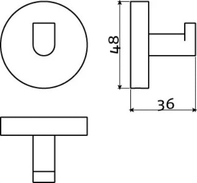 Clou Flat Patère noir mat (2pcs)
