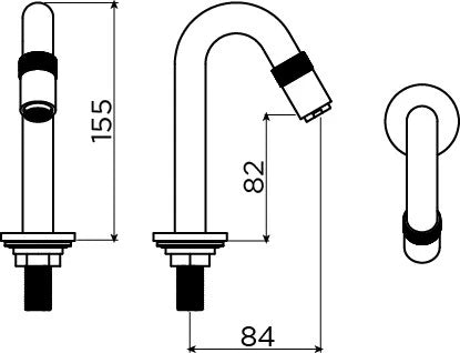 Clou Freddo 9 robinet eau froide - bec 84 mm - acier inoxydable brossé
