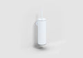 Clou Flat porte-brosse, modèle mural, blanc mat powdercoating