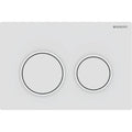 Geberit Omega20 plaque de commande - blanc mat laqué, revêtement facile à nettoyer, blancs
