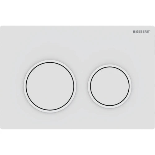 Geberit Omega20 plaque de commande - blanc mat laqué, revêtement facile à nettoyer, blancs