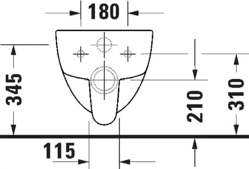 Duravit D-Code wc-suspendu Rimless 540 mm - blanc
